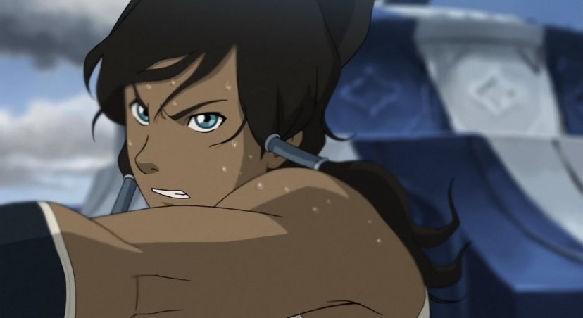 Korra’s arms: a very necessary thread