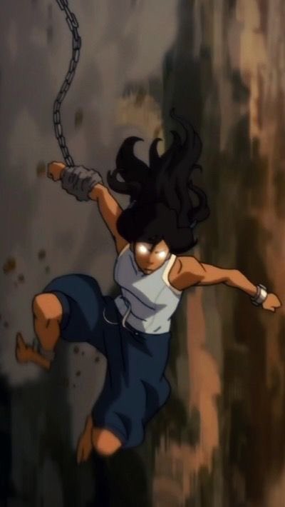 Korra’s arms: a very necessary thread