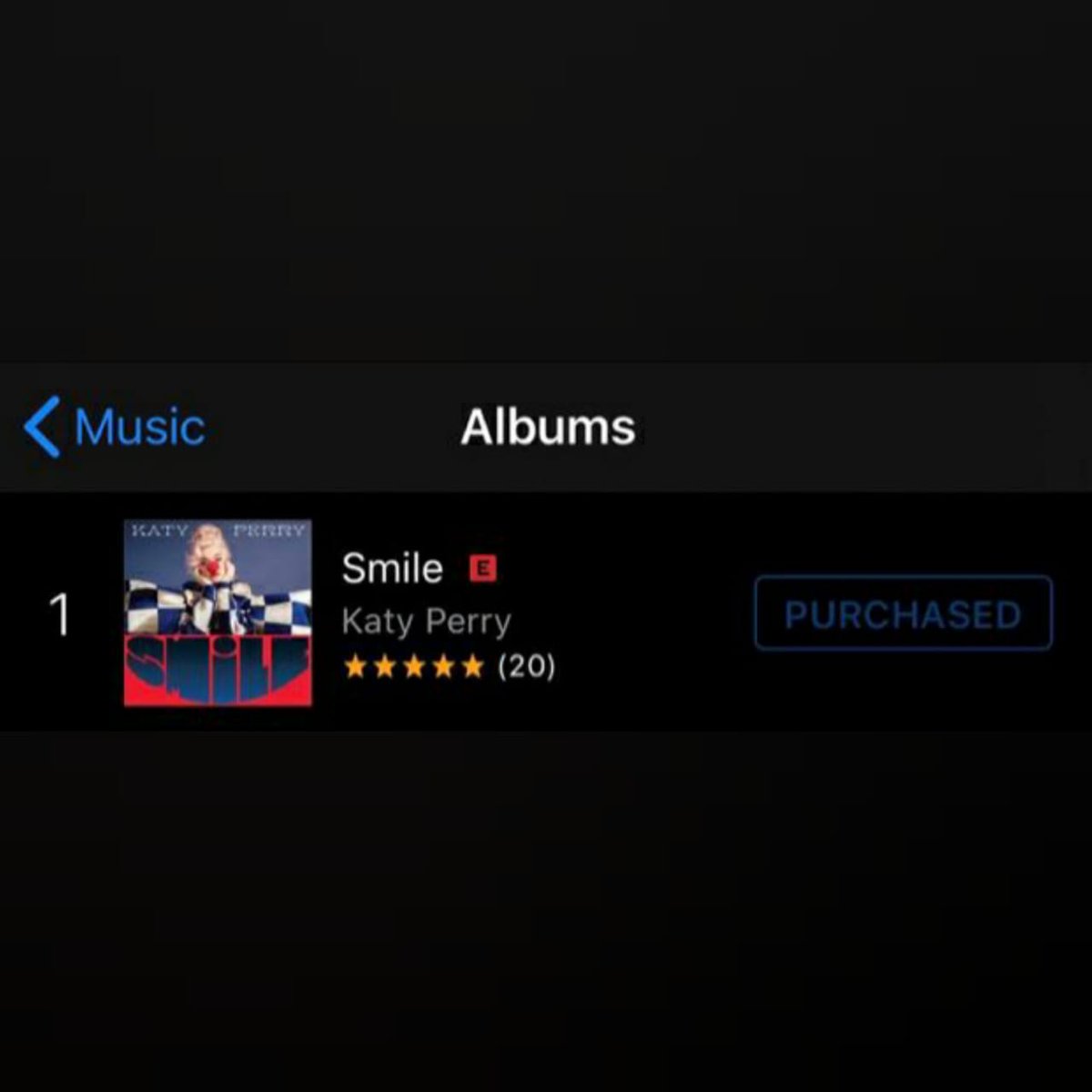 umusicindonesia's tweet photo. No #1 ITUNES CHART IN INDONESIA 🇮🇩🇮🇩🇮🇩 @katyperry 

#SMILE #katyperryID https://t.co/OkSkVwTETj