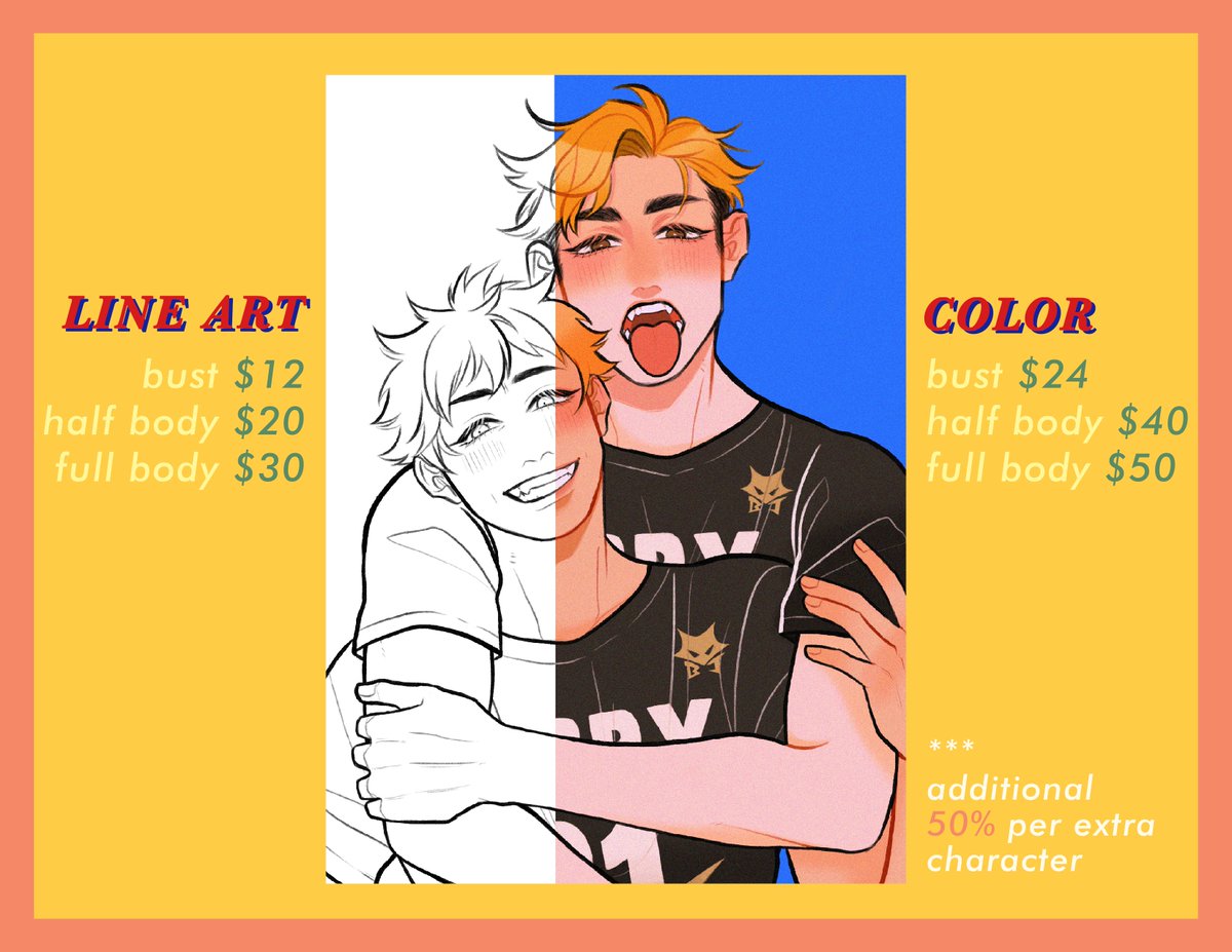 Life isn't kicking my ass quite as hard anymore so I'm taking commissions again! If you're interested feel free to dm here or email me at kaachiiin@gmail.com!

rts are appreciated :-))

https://t.co/aghbnRDMyp

[#commissions #commissionsopen]

(reupload bc there was a typo lmao) 