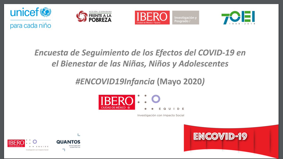equide_ibero's tweet photo. ⭕️ Consulta los datos de la Encuesta de Seguimiento de los Efectos del Covid-19 en el Bienestar de las Niñas, Niños y Adolescentes.

#EnCovid19Infancia 

🔗 https://t.co/xrK7YDRPIZ https://t.co/lAO49G6bpi