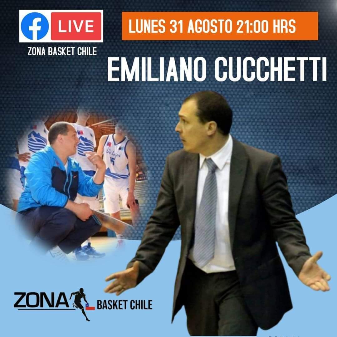 Este Lunes 31 de Agosto estaremos en vivo con el coach Emiliano Cucchetti nos contará de sus inicios en la Argentina, su llegada a la Isla de Chiloé ( Ancud ) sus títulos en Libsur su paso por las Selecciones Menores de Chile y mucho más 🕘21:00 horas.