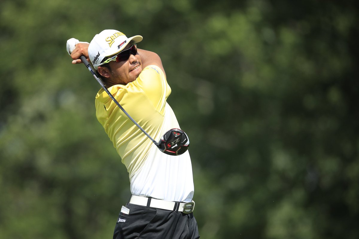 Speaking of Hideki gear changes, also noticed he’s using the new <a href="/SrixonGolf/">Srixon</a> ZX5 driver. 👀