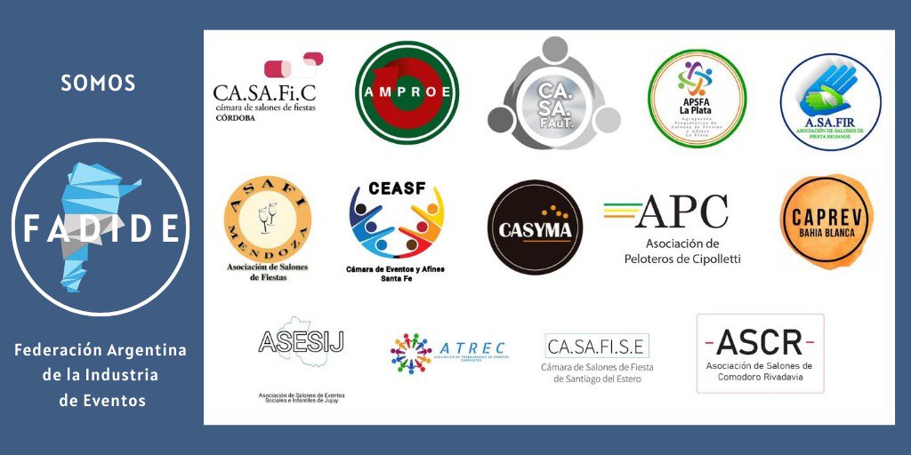 Orgullosos de pertenecer a <a href="/fadideargentina/">Fadide Federación Arg. de la Industria de Eventos</a> quienes representan a todas las asociaciones de la Rep.Argentina en defensa de los intereses de la industria de los eventos. #fadideargentina #somosfadide #fadideeventos #salonesarg #syma #casyma <a href="/salonesarg/">Salones y Multiespacios p/Eventos y Afines</a>