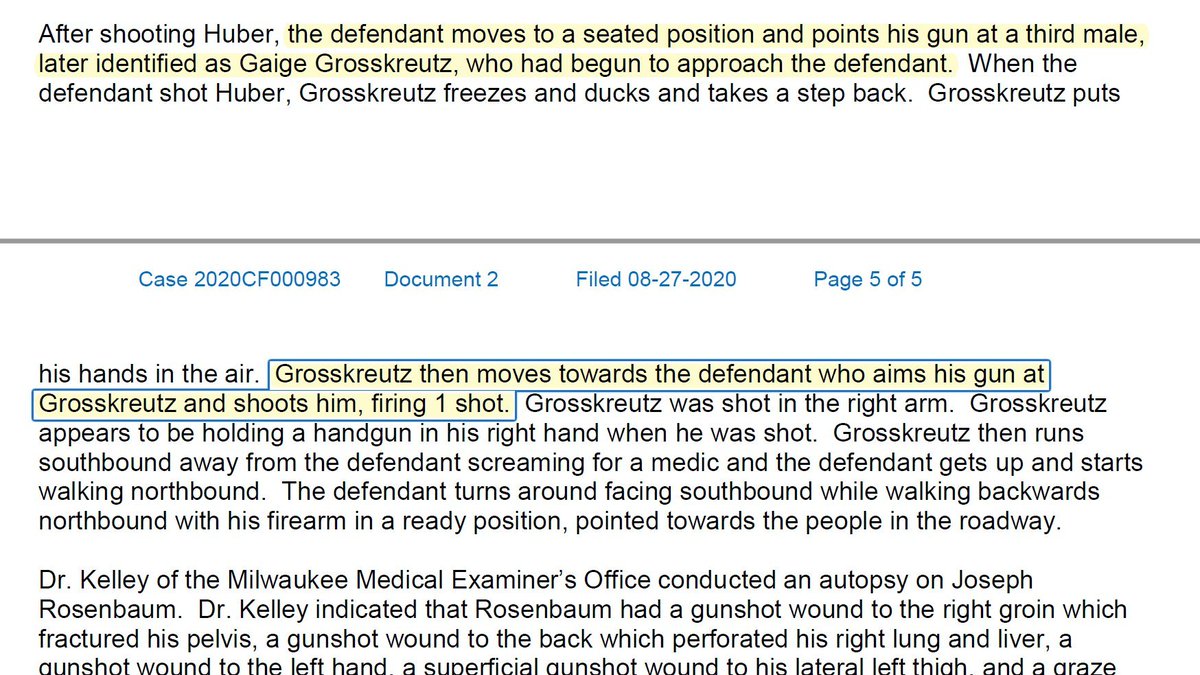 The convicted felon tried a fake on Rittenhouse and earned a shot in the arm.The defense is going to have a field day with all this.