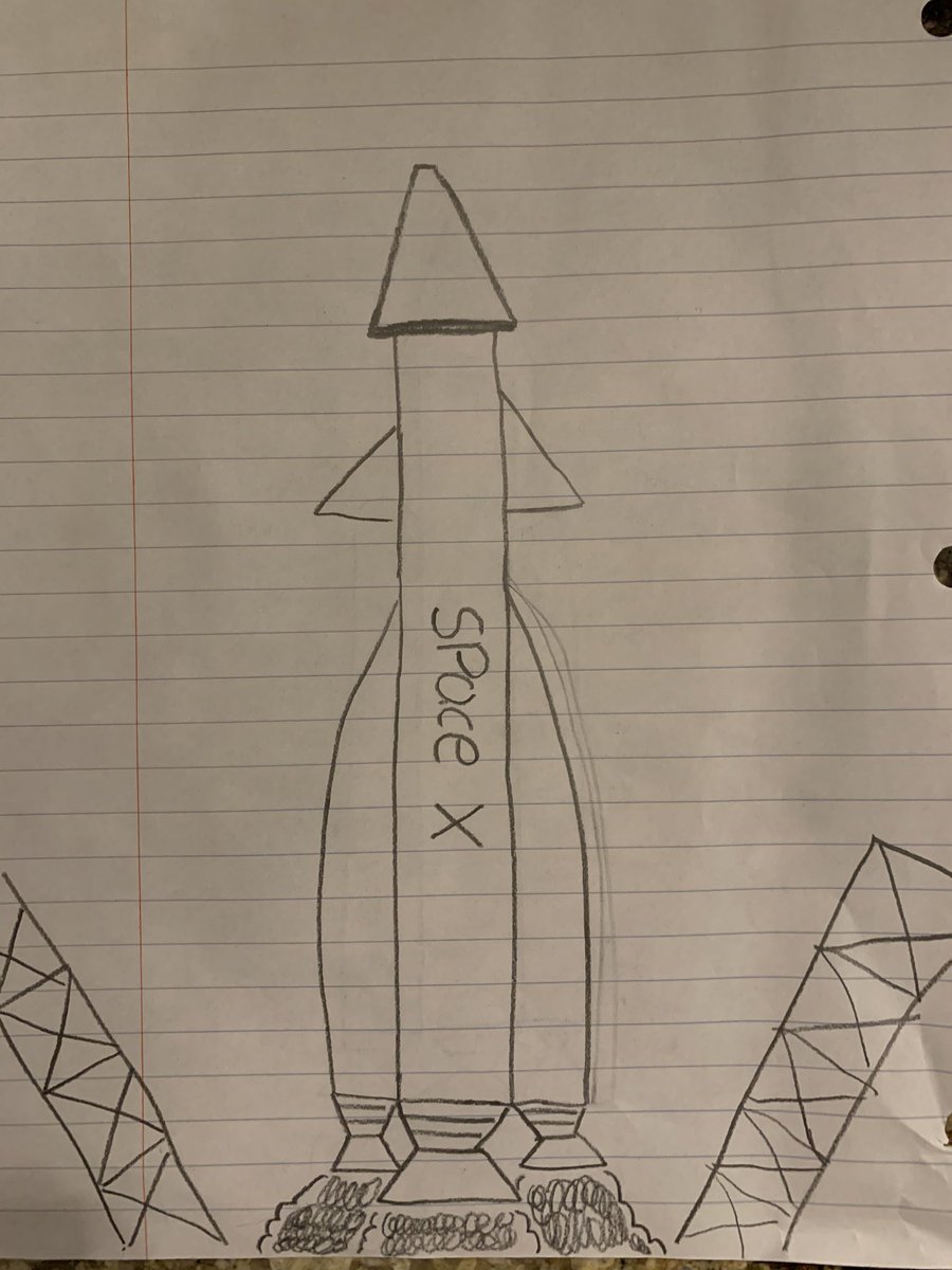 jasoncwik's tweet image. When I was a kid, I remember drawing endless pictures of the space shuttle. I always wanted to work for NASA. Now that I have kids, @elonmusk maybe I have some engineers for you. Every one is all-in for @SpaceX!
