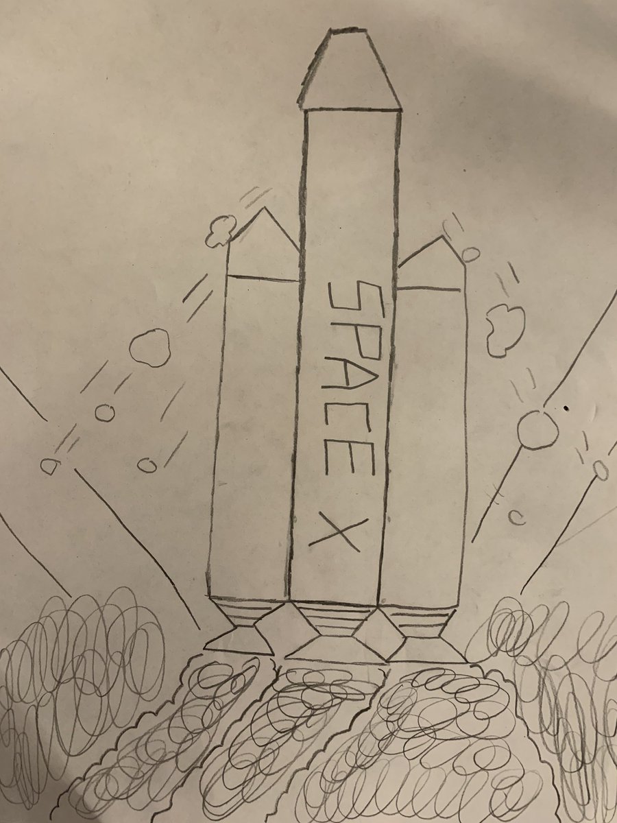 jasoncwik's tweet image. When I was a kid, I remember drawing endless pictures of the space shuttle. I always wanted to work for NASA. Now that I have kids, @elonmusk maybe I have some engineers for you. Every one is all-in for @SpaceX!