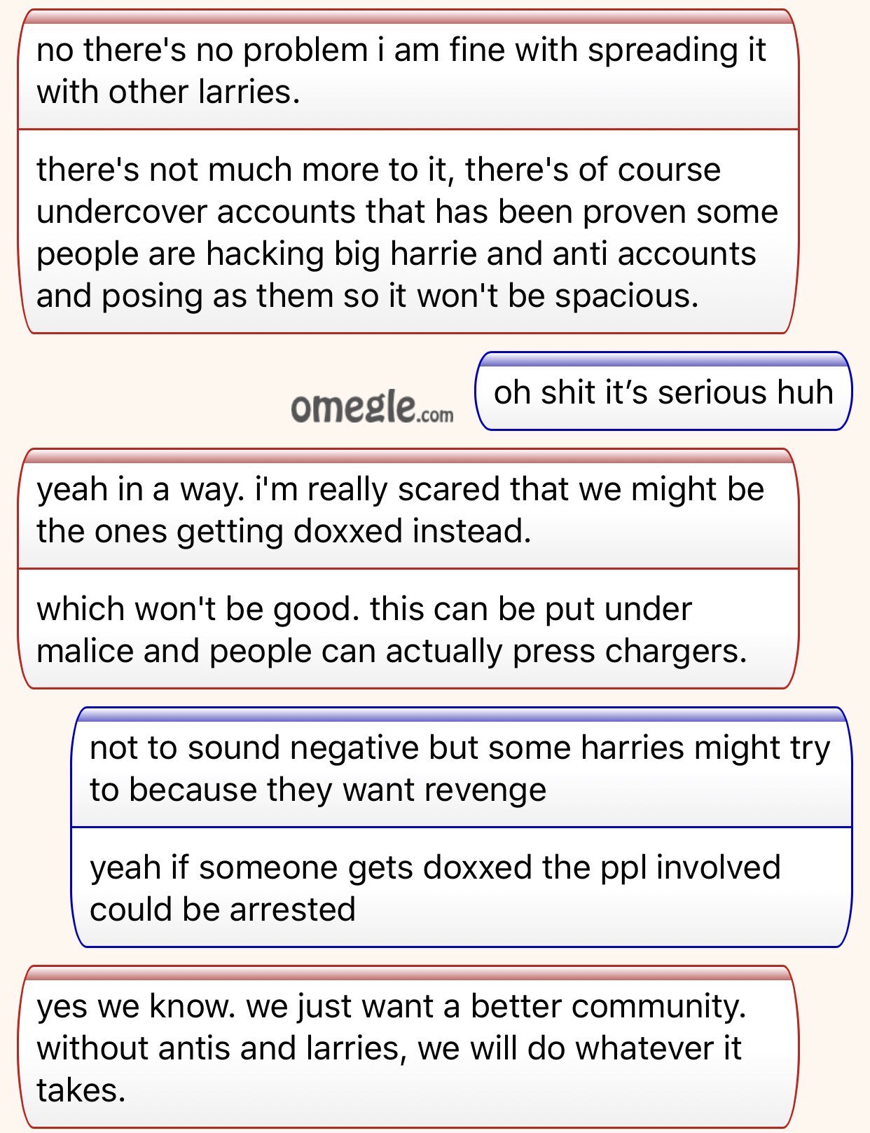 Anyone arrested on omegle