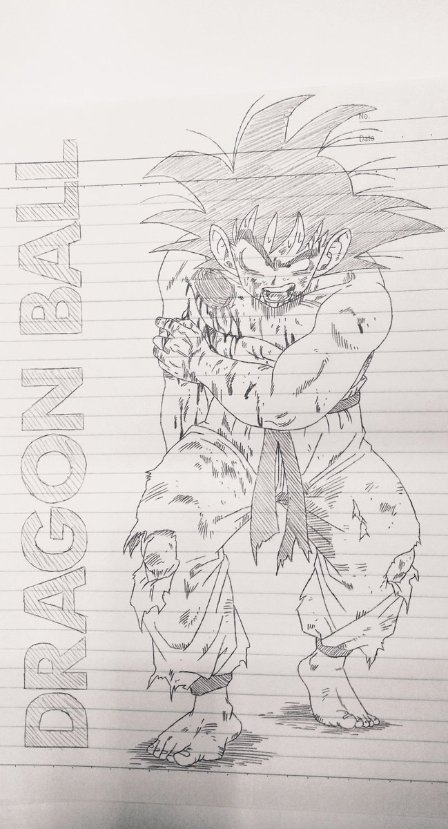 #みんなの無印ドラゴンボールイラストを見たい

扉絵を模写したやつです。
マジュニア戦、終盤の痛々しい悟空と
なっています。

#ドラゴンボール 
#模写 