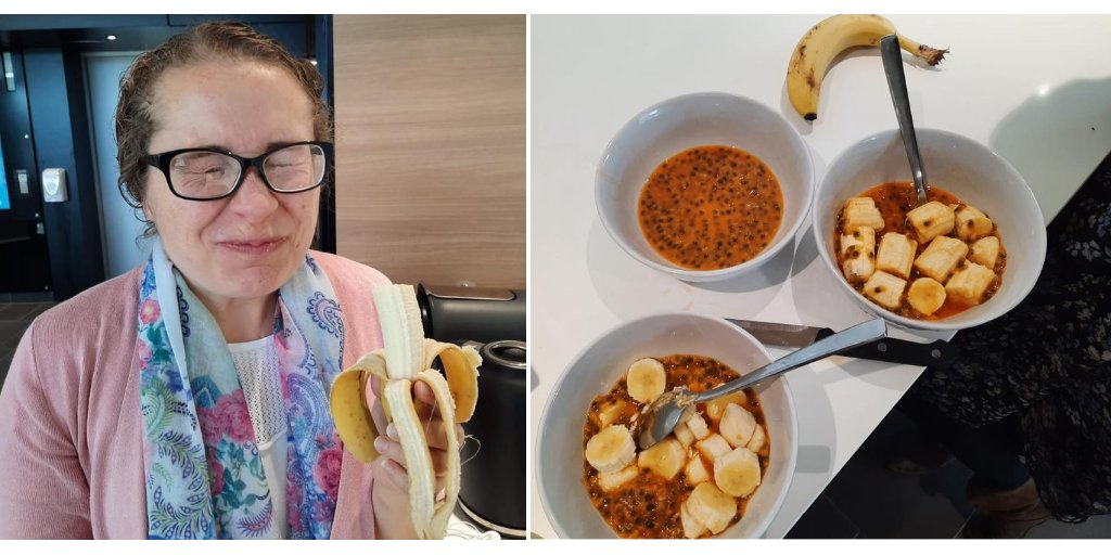 ANPC_MU's tweet photo. Breakfast anyone? Our PhD student, Charlotte Rowley, is conducting a study on how certain foods are metabolised by the body. This study will be useful in understanding the functional effects of food.
#DoItForScience #Fruits #BreakfastOfChampions #FoodScience #Metabolites https://t.co/bBK1S2miuY