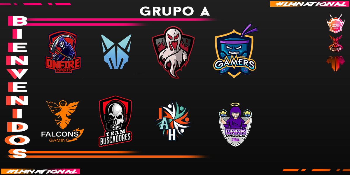 🌐⚔️League Magic Nation⚔️🌐 (@lmnational) on Twitter photo #GRUPOA
En nuestro primer grupo podemos encontrar a:
1 | <a href="/OnfireeSport5/">Onfire eSports</a>
2 | @GalletasMache
3 | <a href="/WeArePhantomGG/">Phantom Gaming</a>
4 | <a href="/InfoGamersEcu/">Info Gamers</a>
5 | @FalconsGaming_
6 | <a href="/Team_Buscadores/">TEAM BUSCADORES | BCS</a>
7 | <a href="/IAmHopeCR/">IAH</a>
8 | <a href="/DarkAngelsTeam/">⚫️Dark Angels⚫️</a>
¡¡Vota por tu favorito!! 😳 #GRUPOA
En nuestro primer grupo podemos encontrar a:
1 | <a href="/OnfireeSport5/">Onfire eSports</a>
2 | @GalletasMache
3 | <a href="/WeArePhantomGG/">Phantom Gaming</a>
4 | <a href="/InfoGamersEcu/">Info Gamers</a>
5 | @FalconsGaming_
6 | <a href="/Team_Buscadores/">TEAM BUSCADORES | BCS</a>
7 | <a href="/IAmHopeCR/">IAH</a>
8 | <a href="/DarkAngelsTeam/">⚫️Dark Angels⚫️</a>
¡¡Vota por tu favorito!! 😳