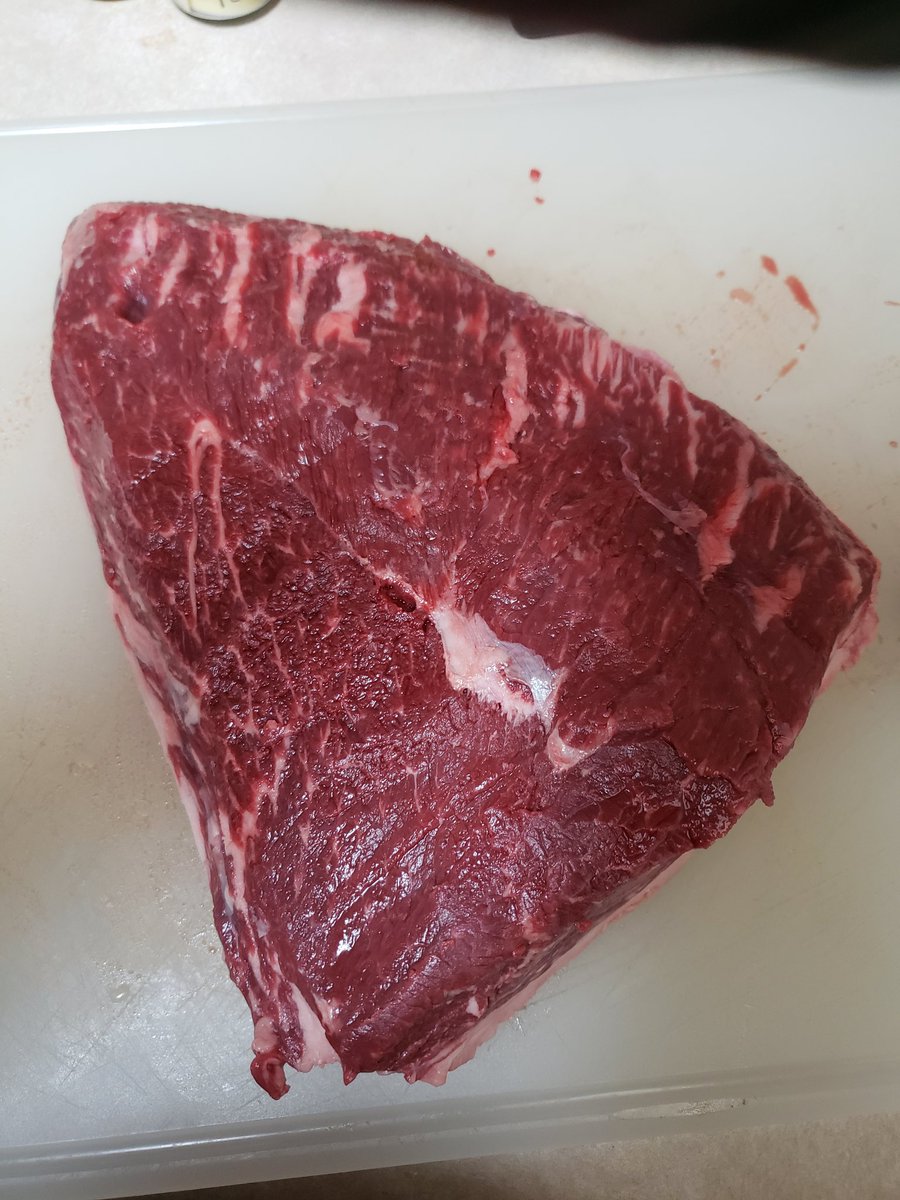 I've never trimmed something like this before but my gods is this a gorgeous piece of beef. Smells amazing as well.