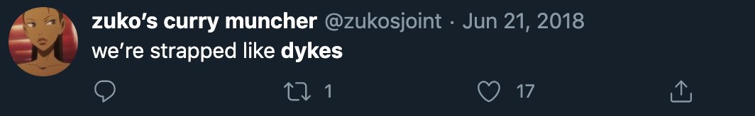 Used the D slur, a slur against Lesbians. Bi people cannot reclaim this slur.  https://twitter.com/zukosjoin...