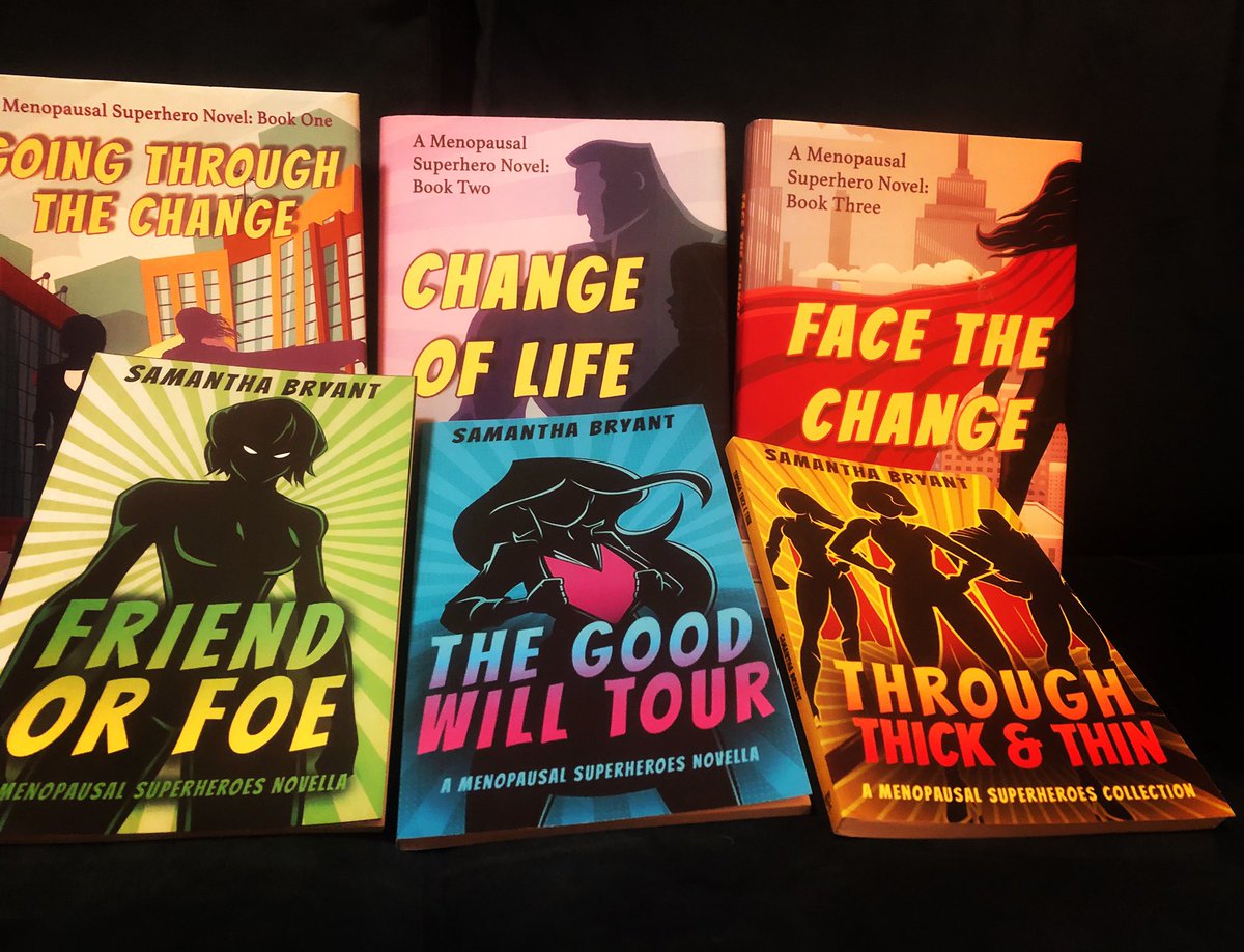 samanthabwriter's tweet photo. Got my #papercopy of my #NewRelease in the #menopausalsuperhero series in the mail today. I feel so proud: seeing how big the series has grown. #lookwhatimade #bookbabies https://t.co/kRzxLryGsl