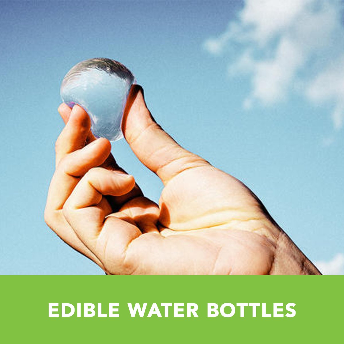 FrameSocMedia's tweet photo. At first glance, these clear pods look like something off the International Space Station, but they actually are edible water bottles. Ooho—the water you can eat—is the brainchild of Skipping Rocks Lab, a “seaweed-tech” startup based in London. https://t.co/jLmfxZi3ii