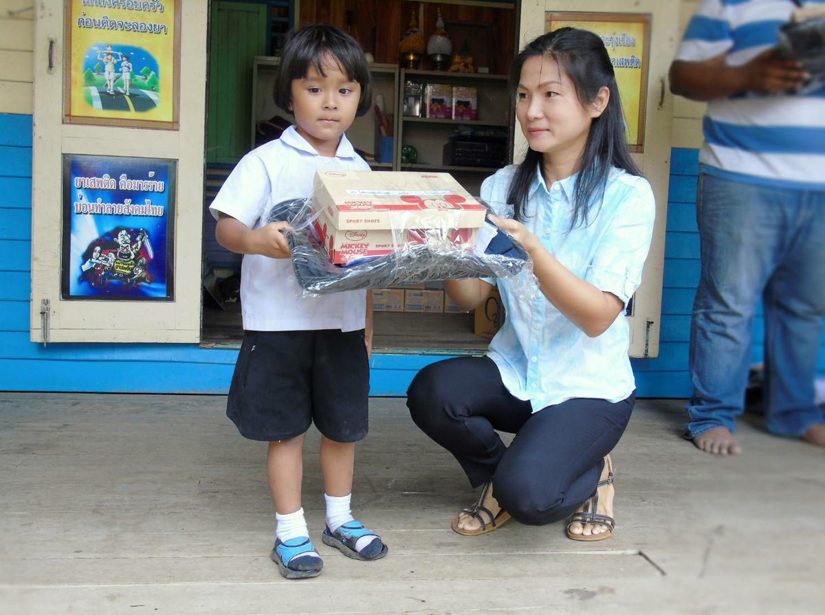 atwave's tweet photo. AFTER THE WAVE: UPDATE - The "service in the wild" project recently provided school uniforms, shoes, backpacks, and other supplies to students from 5 different local schools in Petchaburi province, Thailand.  
#Service #Thailand https://t.co/EXXzepqoZD