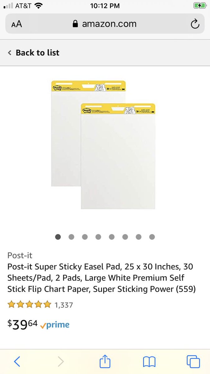 Post-it Super Sticky Easel Pad, 25 x 30 Inches, 30 Sheets/Pad, 2 Pads,  Large