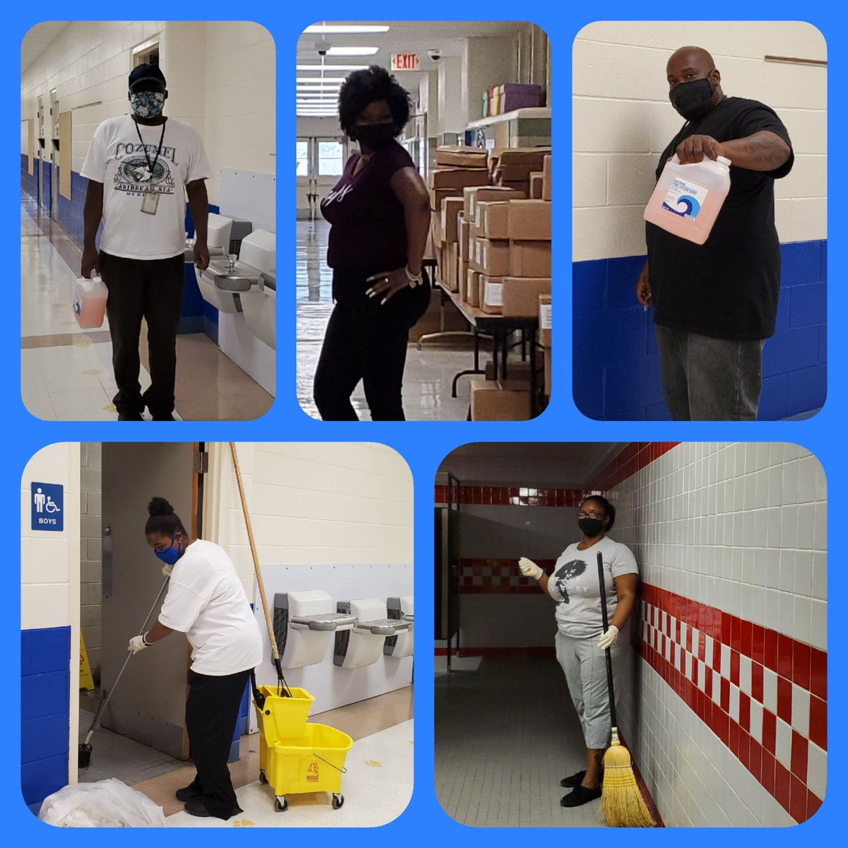The New Sunrise Family members were very engaged during today's learning sessions.  We are all very excited to get the school year started. 

A special Thanks to the four transportation staff members for helping our custodians clean and disinfect our campus.