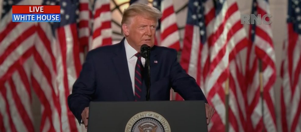 My fellow Americans, tonight, with a heart full of gratitude and boundless optimism, I profoundly accept this nomination for President of the United States." @realDonaldTrump  #RNC2020  @OANN