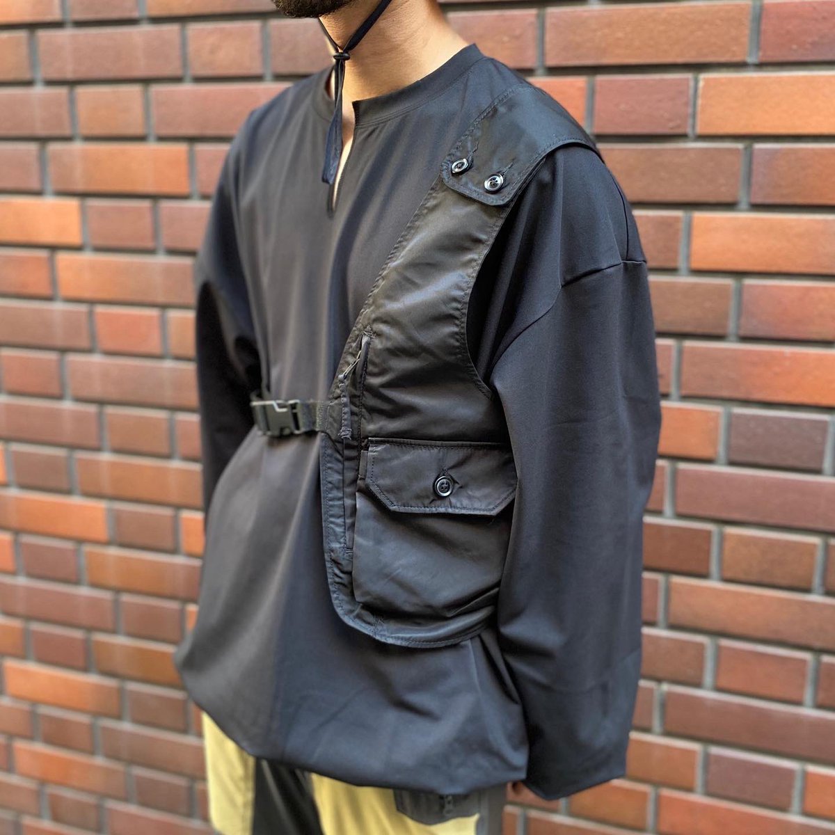 エンジニアドガーメンツ Shoulder Vest Flight Satin