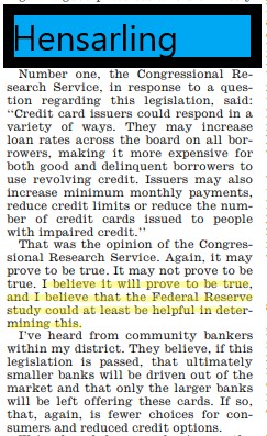 21/ Barney Frank and Jeb Hensarling discussed the study requirement on the House floor. Both supported it, but for different reasons.