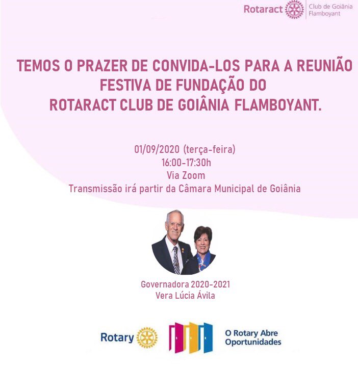 rtcflamboyant's tweet photo. Ansiosos? Nós também!! Confira abaixo data e horário para a reunião festiva de fundação do nosso club. Contamos com todos vocês! https://t.co/Mz3kzyJKlf