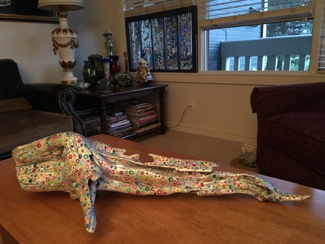 p_mccloskey's tweet photo. Land shark! Dots galore! Don’t get too close or you might catch the dreaded Dotty-20! Mask up! 😊🙃🦈 https://t.co/Wu7QvX9tjD