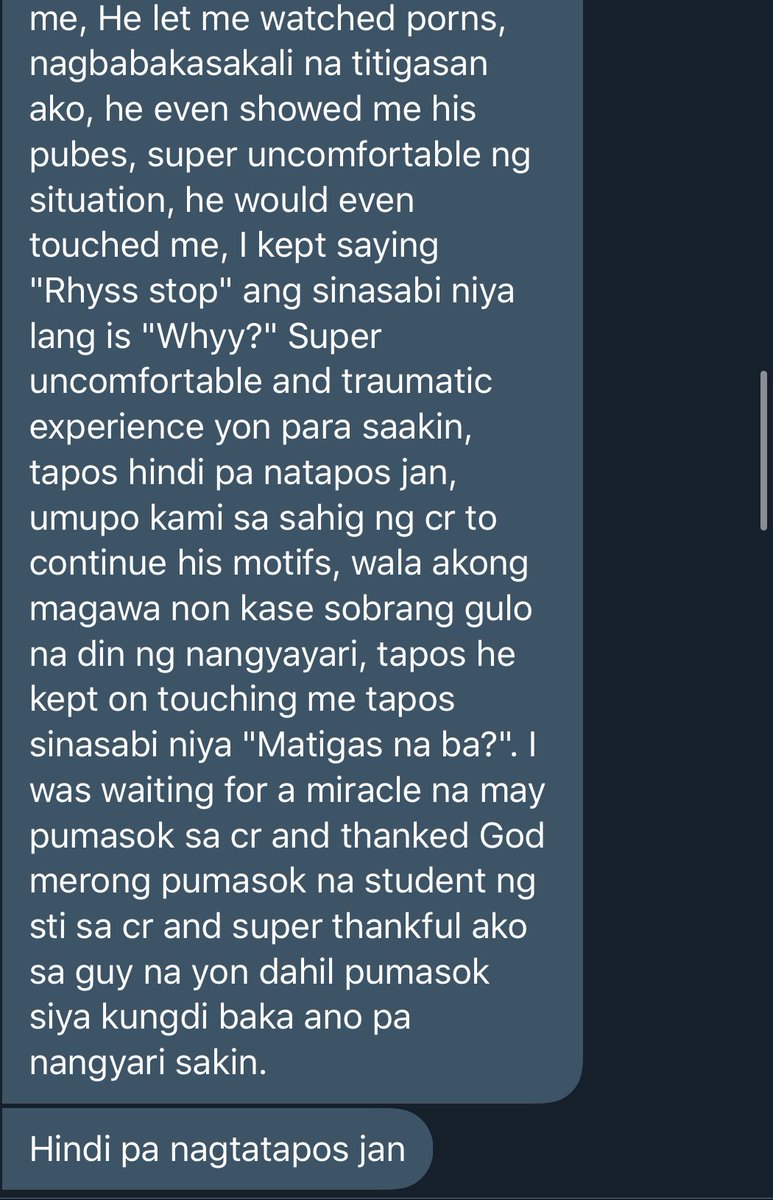 Continuation of Victim 7: Ano ito rhys!?!? Napaka bait nung tao gago ka ba?!?? NAKAKADIRI KA NA 