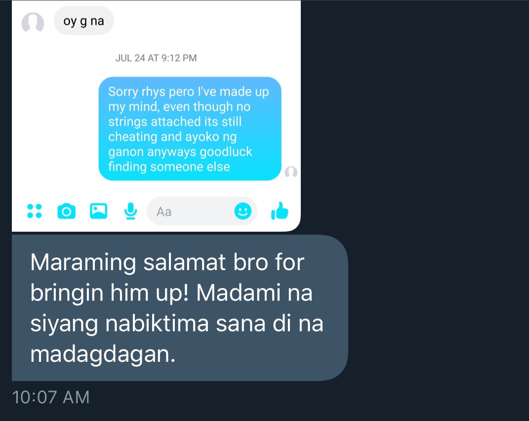 Continuation of Victim 7: Kaya pala nakakabili ng gamit na mamahalin, dahil nauuto mo yung tao para makuha mo nudes nila and then sell it to others umay sayo rhys!!! 