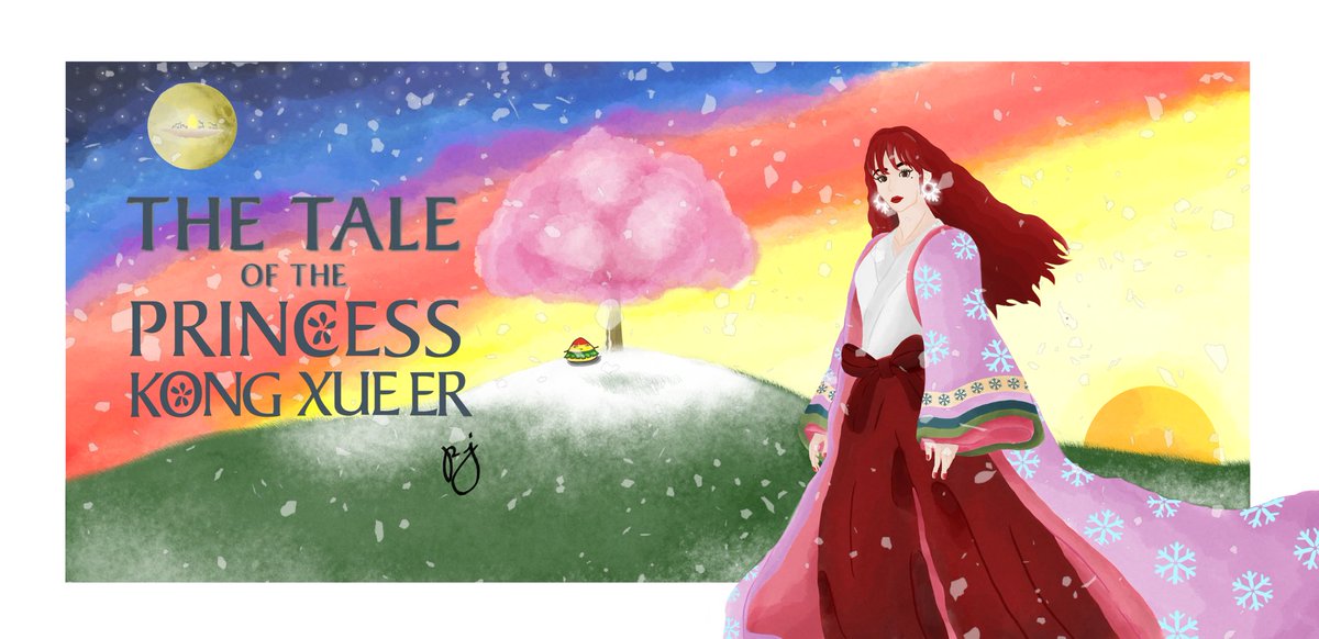 XUE ER X KAGUYA SUNSET EDITIONLast one I finished, just 4 days agoI was looking for snow in Ghibli and the only one I found was in Princess Kaguya and I was like "well, they both look like celestial princesses anyways, let's go with that" #XueerXKaguya
