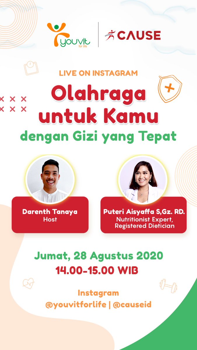 causevirtualrun's tweet photo. Hai runners! Jangan lewatkan Instagram Live @causevirtualrun X #youfit pukul 14.00 hari ini. Ada hadiah yang menanti kamu loh, so enjoy the session with us. https://t.co/Gen56VLpRq