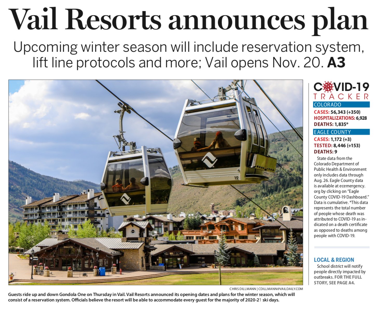 Vail Daily on Twitter "Our cover for Friday Vail Resorts announces
