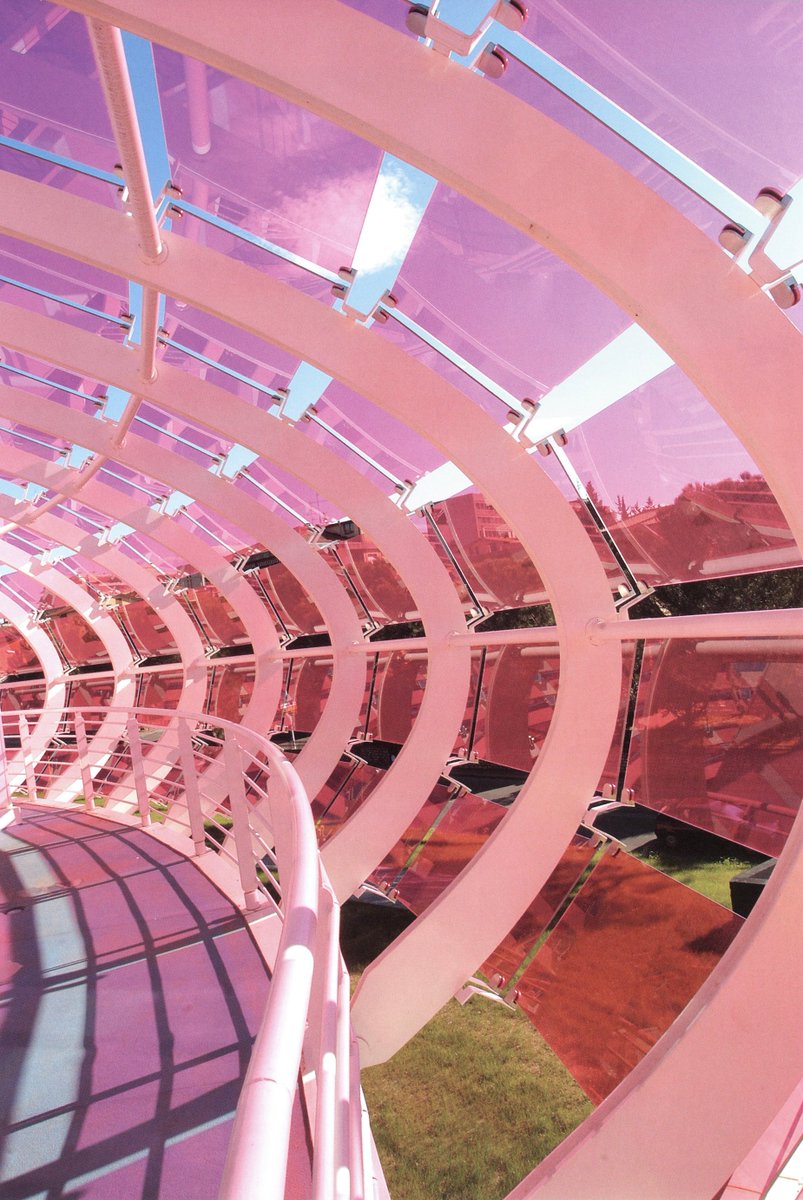 Mediatheque Sandro Penna - San Sisto, Italy (May 2004)

From the book: "The fantastic pink UFO that landed on the hill of San Sisto City....is a library."

Designed by Studio Italo Rota &amp; Partners  

Scanned from 'SPA-DE Vol. 4' (2005)(1/2)