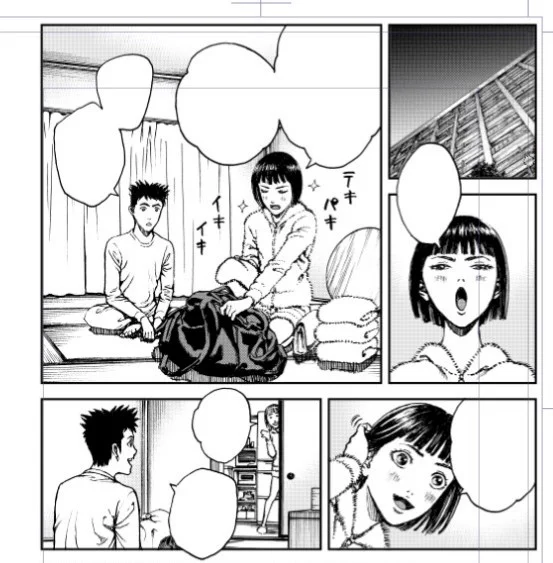 寿エンパイア第42話、このところ取材ばかりしてたので序盤絵の調子が戻らず苦労しましたが、なんとか脱稿。
こーゆー日常シーンは描いてて楽しいです(^^) 