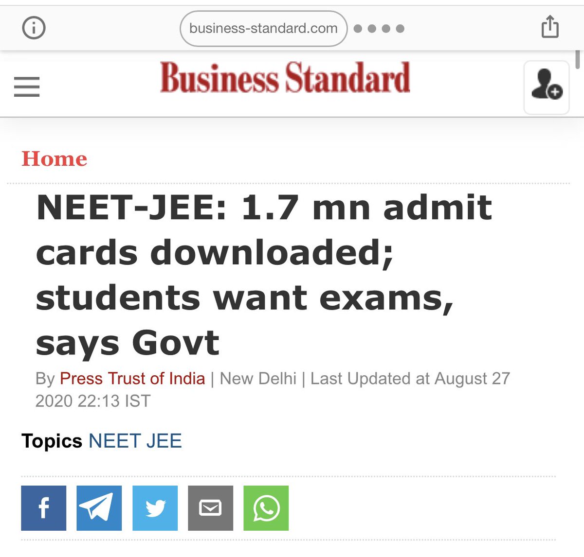 LicypriyaK's tweet photo. Dear @narendramodi ji,
Downloading admit cards doesn’t mean Students are ready for the exams. They downloaded it to check their exam centres.

THIS LOGIC IS VERY IMMATURE ATTITUDE OF THE GOVERNMENT.

POSTPONE EXAM NOW.

#SpeakUpForStudentSafety
#CMhelp_NEETJEE #JusticeForStudents https://t.co/sPYAscrOvF