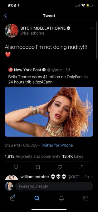 2 pic. anyways yeah, fuck you, bella thorne. https://t.co/dKjxUMUWR0