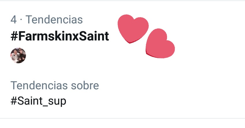 Vamos en el top 4 😎💕💕
#FarmskinXSaint #Saint_sup
