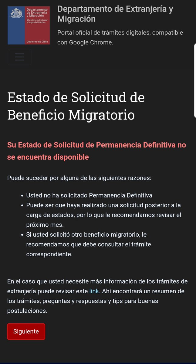 nadiahv8811's tweet photo. @DptoExtranjeria hola, por qué ya no es visible el estado de solicitid de permanencia definitiva?? https://t.co/sTJ9trUc1h