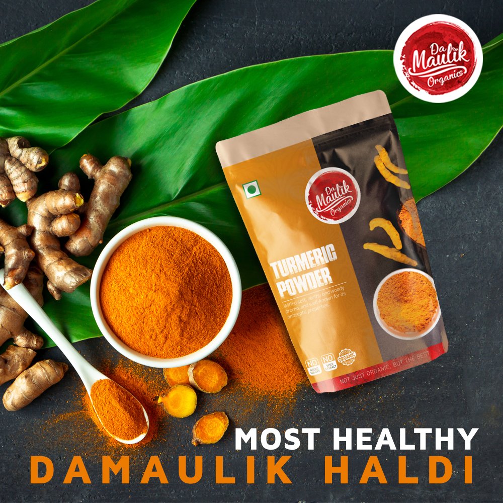 DaMaulik's tweet photo. USDA Certified Organic Turmeric Powder!
❌No Artificial Colors
❌No Taste Enhancers
100% organic damaulik turmeric powder with minimum 5% curcumin level.
#damaulik #organic #OrganicSpices #OrganicTurmeric #spices #IndianSpices #bestspicesinindia https://t.co/B0cz32rS4a