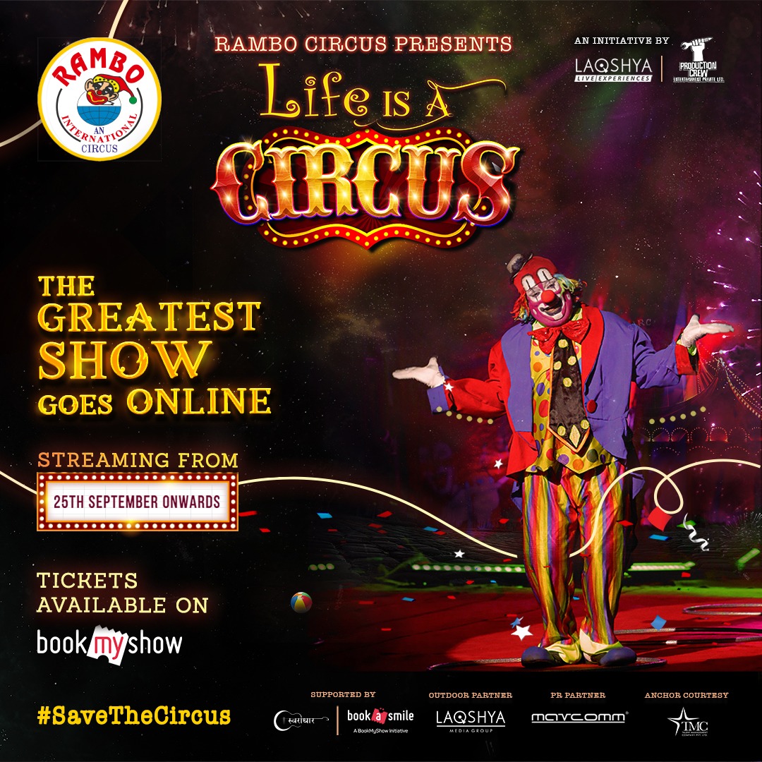LaqshyaLiveEx's tweet photo. LLE and Production Crew bring to you the 1st ever digitally produced circus.
Show your support!  #SaveTheCircus
Shows coming to your personal screens from September 25th onwards - https://t.co/PX0ZPON42d
Help save Rambo Circus, donate now -  https://t.co/d7gt9qVgql https://t.co/DQmap0xBiJ