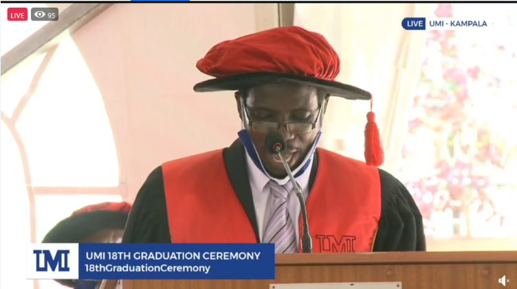 UMIUganda's tweet photo. Madam Chancellor, Hon. Gerard Namirembe Bitamazire presents graduands for the award of  Postgraduate Diploma in Procurement and Supply chain management
#umi18thgraduationceremony
#scientificgraduation https://t.co/i4PyzrNNaM