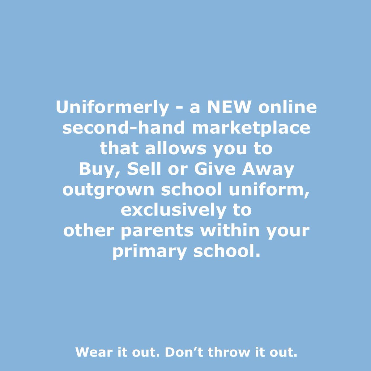TealeMiss's tweet photo. Have you heard about Uniformerly? It's a new online marketplace that lets you buy, sell or give away outgrown school uniform &amp; school related items to other parents at your school. It's completely FREE to use! https://t.co/JkqNpUZp7O https://t.co/t5aJJq94sU