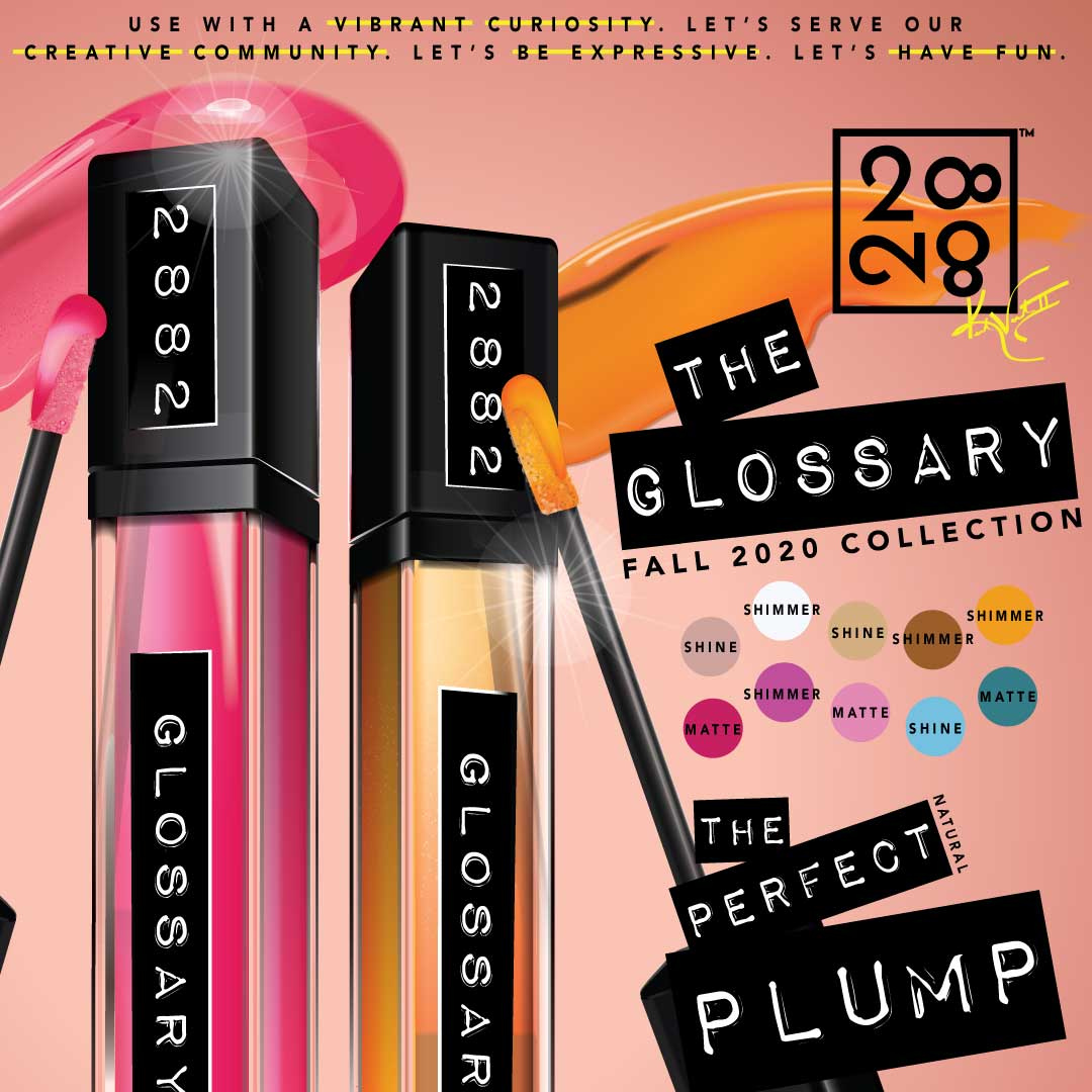 2882Shop's tweet image. introducing The Glossary Fall 20 Collection by 2882. 10 Fall Inspiring shades in Shiny, Shimmer + Matte. All come in The Perfect Plump. Lip Plumping Formula and regular. #2882shop, #LipGloss, #TheGlossary, #NewMakeup, #justAFewDays, #Makeup,#gloss