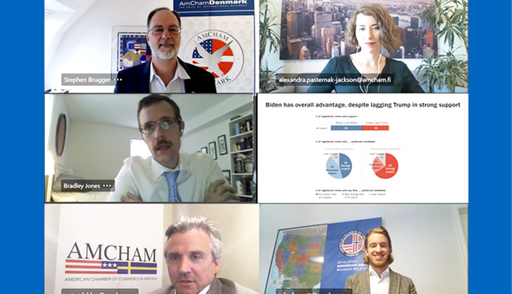 Watch now: How U.S. Voters Think Ahead of the 2020 Presidential Election! Get updated on the latest data with <a href="/B_radJ_ones/">Brad Jones</a> (<a href="/pewresearch/">Pew Research Center</a>) -  amcham.dk/news/how-u-s-v… #uspol #USElections2020