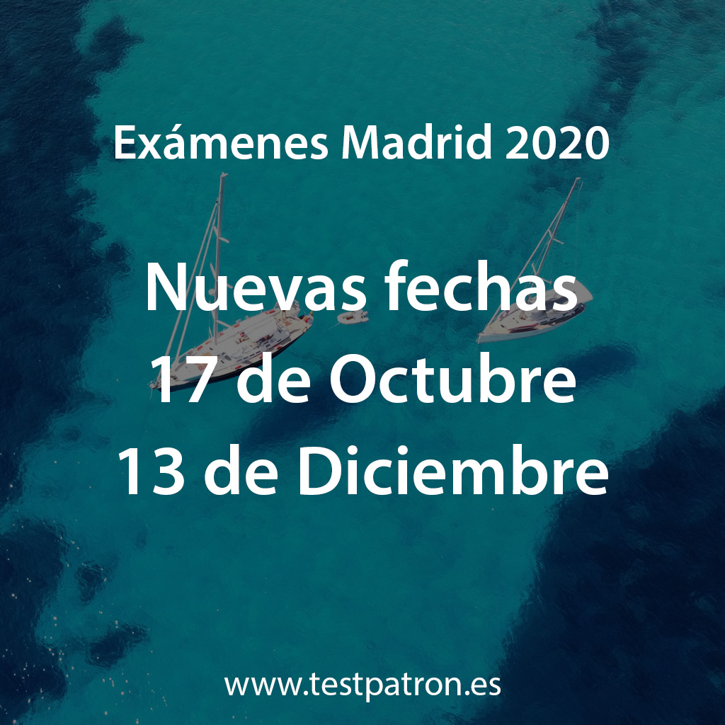 Nuevas fechas para los exámenes de náutica de recreo en Madrid, 17 de Octubre y 13 de Diciembre. Consulta toda la información en tu academia o en la web oficial:
pst.cr/M7s14
#nautica #pnb #per #patrondeyate #capitandeyate