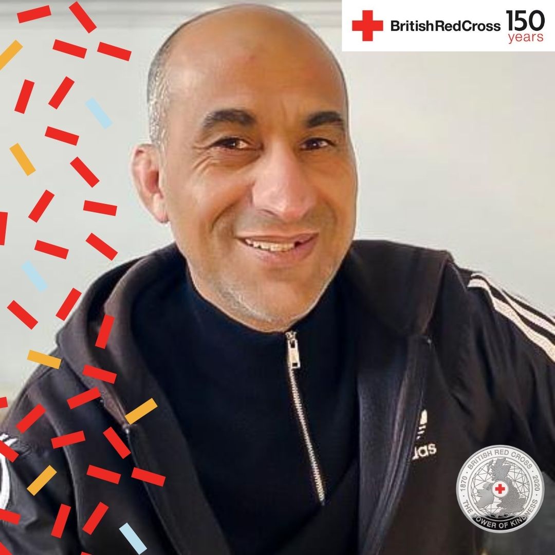 BritishRedCross's tweet photo. Red Cross volunteer Bashir has been nominated for a 150th anniversary coin.
As a refugee who settled in Glasgow, Bashir now volunteers as an Arabic interpreter with the British Red Cross to help other refugee families. π #BritishRedCross150 https://t.co/yiJKFAHZSl