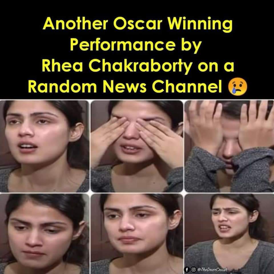 Yup on a random News channel! She have selected a perfect channel #BycottIndiatoday #Bycott_AAJ_TAK which suits and favours her! Could have made an interview in the #republictv with @ArnabGoswamiRTV sir! We could have seen some serious tears from this murderer😂 #JusticeForRhea
