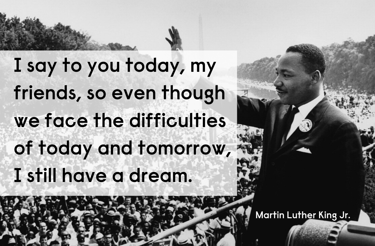 On this day Dr. Martin Luther King Jr gave his famous 'I Have a Dream'  speech.