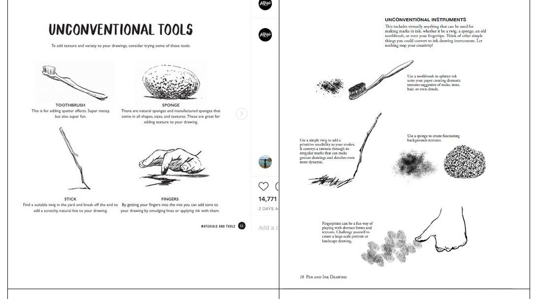 Unconventional Inking Tools