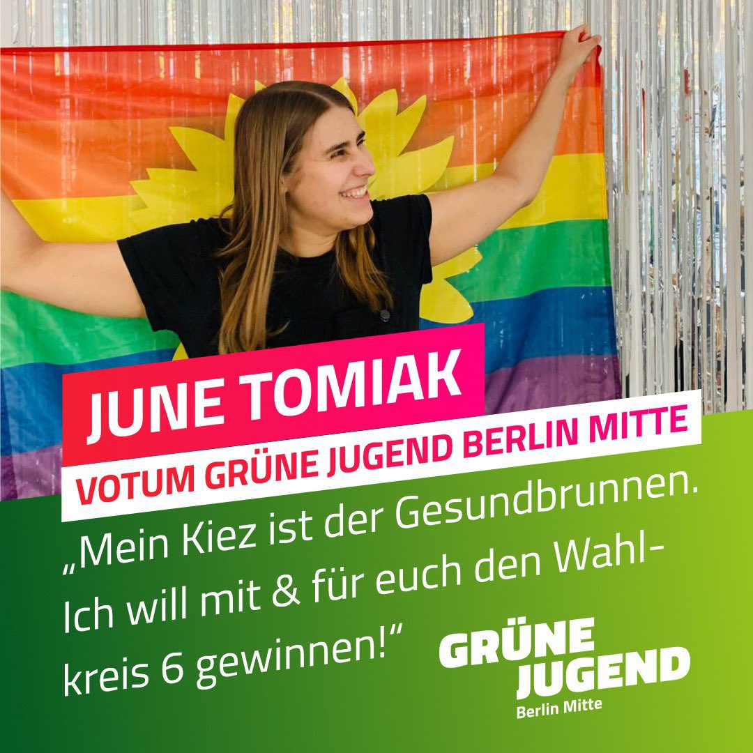 gj_mitte's tweet photo. Hey @junomaerz wir freuen uns sehr auf einen bunten und stacheligen Wahlkampf mit dir und wollen dir mit unserem Votum allen unseren Support aussprechen 💚🦄🦔🌈✊ https://t.co/uTzl84tYZB